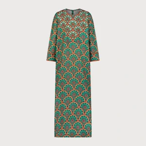 جلابية من اللينن تطريز يدوي مزركش